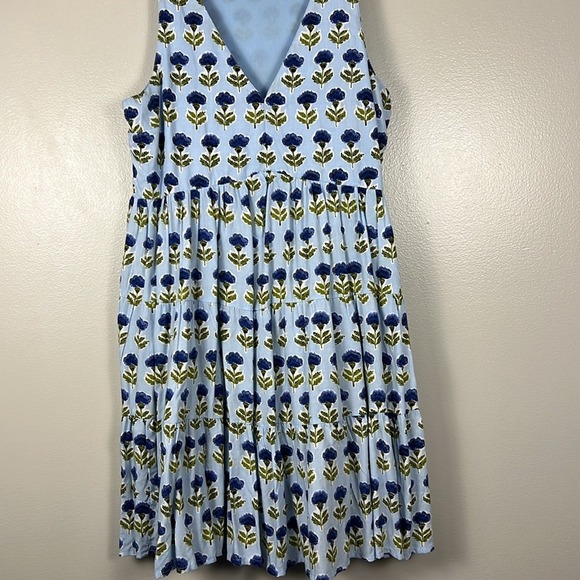 Sincerely Jules Tiered Floral Print Sleeveless V Neck Mini Dress Womens Size S - Picture 4 of 12